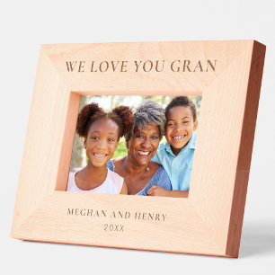 We Love You Gran Personalized Photo Frame Gift Engraved Frames