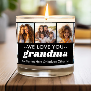 We Love You Grandma - 15 Photo Collage Scented Candle