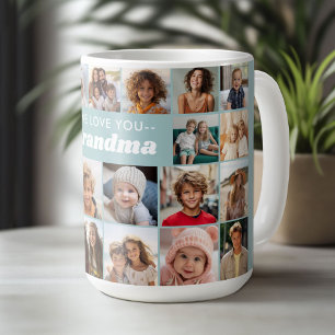 We Love You Grandma - 23 Photo Collage Coffee Mug
