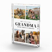 We Love You Grandma 4 Photo Collage Photo Block