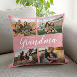 We Love You Grandma 4 Photo Collage Throw Pillow<br><div class="desc">Say we love you to grandma this holiday season with a personalized Christmas gift throw pillow featuring 4 of your favorite photos and grandchildren kids names and . All text in this design is editable so you can add your own message or text. Available in a variety colors, styles and...</div>