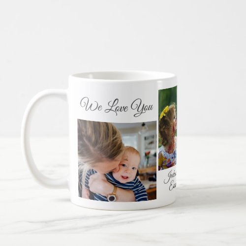 We Love You Grandma  5 Photo Collage Coffee Mug