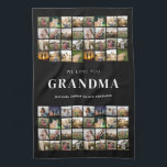 We Love You Grandma 64 Photo Collage Kitchen Towel<br><div class="desc">Create your personalized photo collage kitchen towel for grandma.</div>