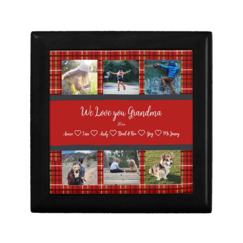  We Love You Grandma Custom 6 Photo Grid  Gift Box