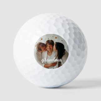 We love you grandma custom photo golf balls