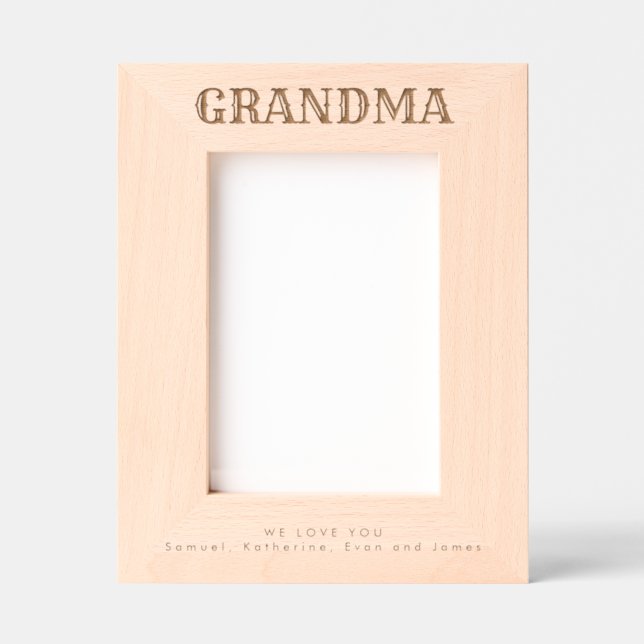 We Love You Grandma Engraved Frames (Front)