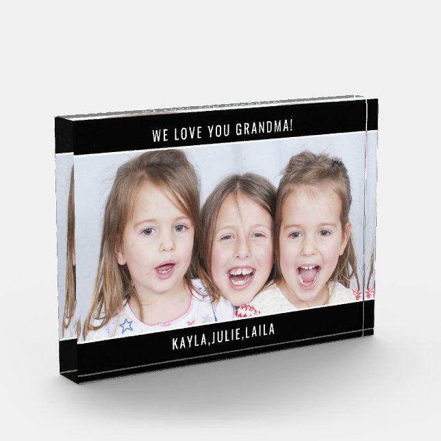 We Love You Grandma Family Photo (Left)