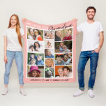 We Love You Grandma Grandkids 13 Photo Collage Fleece Blanket<br><div class="desc">Let your grandmother know how much she is loved with the We Love You Grandma Grandkids 13 Photo Collage blanket. This beautiful keepsake allows you to create your own personalized blanket using a multi picture template to display 13 precious photos of your grandchildren. Give your grandma a gift that shows...</div>