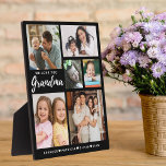 We Love You Grandma Grandkids 6 Photo Collage Plaque<br><div class="desc">Customized photo plaque gift for grandma personalized with grandchildren photos and names.Makes a special, memorable and unique keepsake gift for holidays, birthday, grandparents day, mothers day and Christmas.</div>