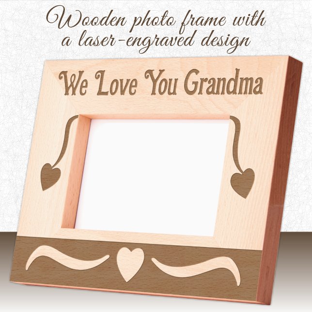 We love you Grandma love hearts Engraved Frames (Creator Uploaded)
