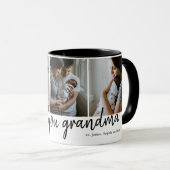 we love you grandma modern photo Grandparents Day Mug (Front Right)