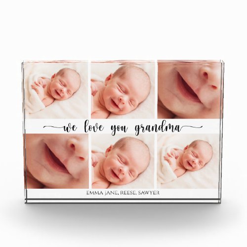 We Love You Grandma Mothers Day Photo Block