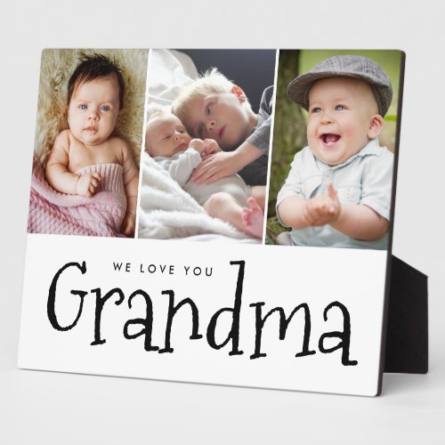 We love you Grandma multiple Grandchildren photos Plaque