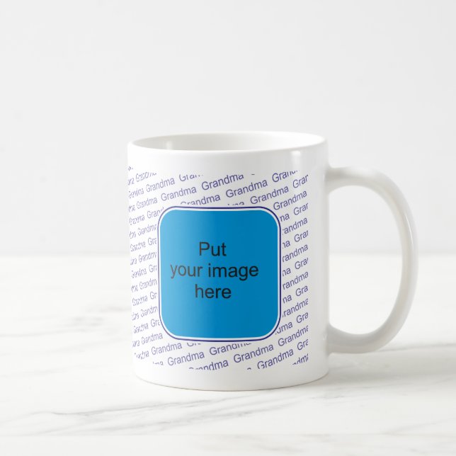 We love you Grandma - personalize with photo Coffee Mug (Right)
