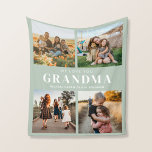 We Love You Grandma Personalized 4 Photo Collage Fleece Blanket<br><div class="desc">Say we love you to grandma this holiday season with a personalized Christmas gift blanket featuring 4 of your favorite photos and grandchildren kids names. All text in this design is editable so you can add your own message or text. Available in a variety colors,  styles and products.</div>