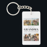 We Love You Grandma Personalized 4 Photo Collage Keychain<br><div class="desc">Say we love you to grandma this with a personalized gift keychain featuring 4 of your favorite photos and grandchildren kids names. All text in this design is editable so you can add your own message or text. Available in a variety colors,  styles and products.</div>