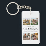 We Love You Grandma Personalized 4 Photo Collage Keychain<br><div class="desc">Say we love you to grandma this with a personalized gift keychain featuring 4 of your favorite photos and grandchildren kids names. All text in this design is editable so you can add your own message or text. Available in a variety colors,  styles and products.</div>