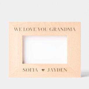 We Love You Grandma Personalized Engraved Frames
