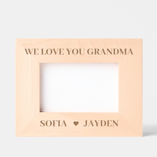 We Love You Grandma Personalized Engraved Frames (Front)