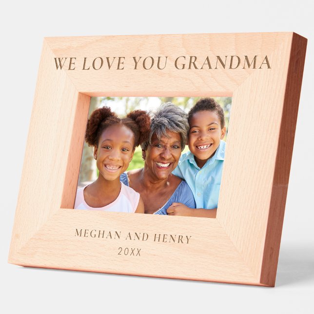 We Love You Grandma Personalized Photo Frame Gift (Creator Uploaded)