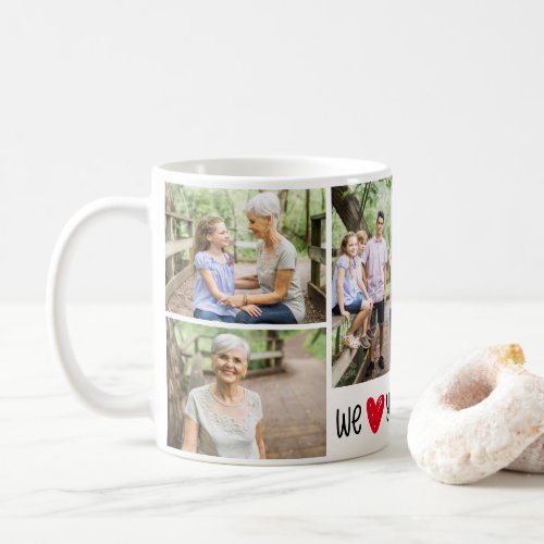 We Love You Grandma Photo Collage Coffee Mug