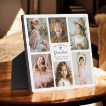 We Love You Grandma Photo Collage Keepsake Plaque
