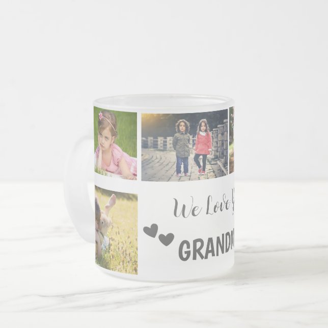 We Love You Grandma Photo Collage Mug (Front Left)