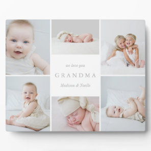 We Love You Grandma Photo Collage Plaque
