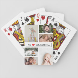 We Love You Grandma Photo Collage Playing Cards
