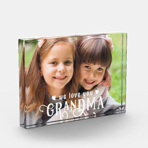 We Love You Grandma Photo Custom Color