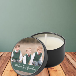 We Love You Grandma Photo Mini Candle Favors