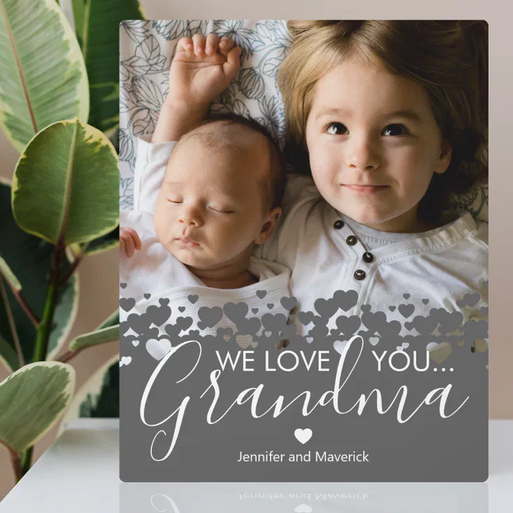 We Love You Grandma Photo Plaque Zazzle