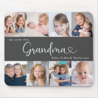 We Love you Grandma Script 8 Photo Modern