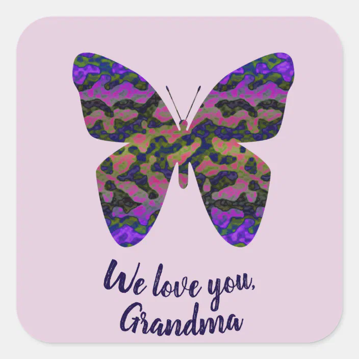 Butterflies Reds Decal Bumper Sticker Personalize Gifts Ladies Girls Grandma 