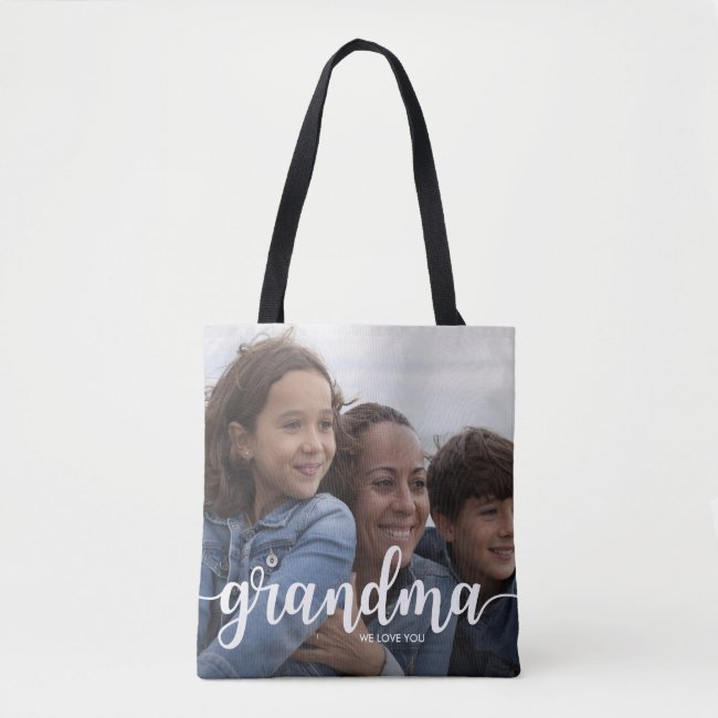 We Love You Grandma | Two Full Bleed Photos Tote Bag