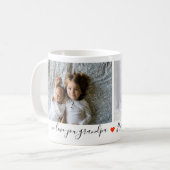 We Love You Grandpa 2 Photo Personalized Mugs (Front Left)