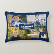 We Love You Grandpa 4 Photo Navy Blue