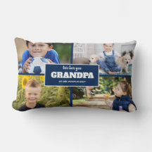 We Love You Grandpa 4 Photo Navy Blue