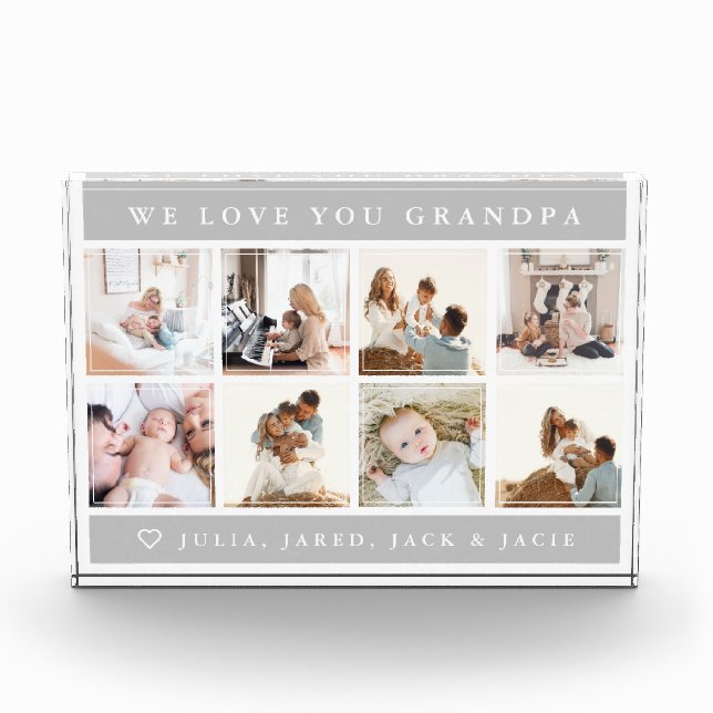 We Love You Grandpa Acrylic Award (Front)