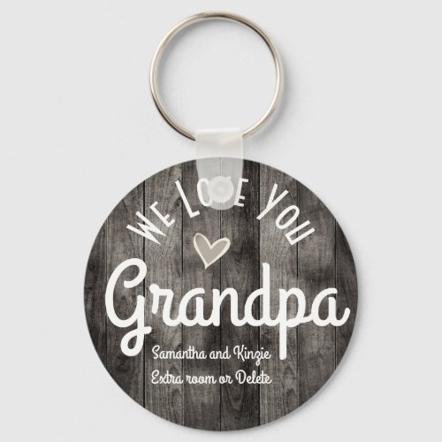 We Love you Grandpa Custom Names Keychain