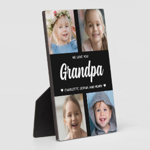 We Love You Grandpa Family Photo Collage  Plaque