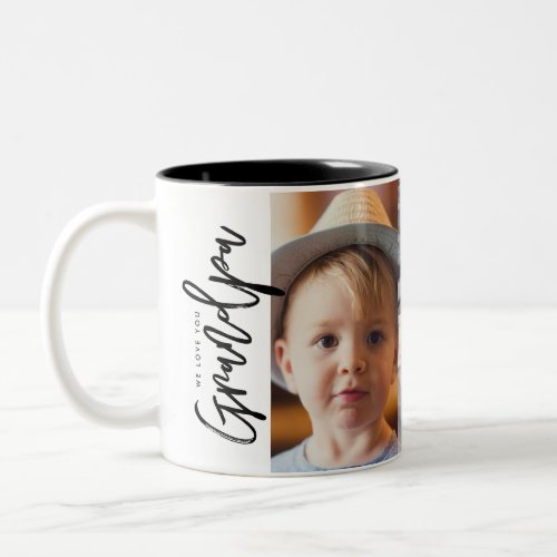 We love you Grandpa Grandchildren photos Two_Tone Coffee Mug