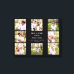 We love You Grandpa & Grandma Photo Collage Black Canvas Print<br><div class="desc">We love you Grandpa & Grandma Photo Collage.  8 photos.  Customize.  Black Background.  Canvas.</div>