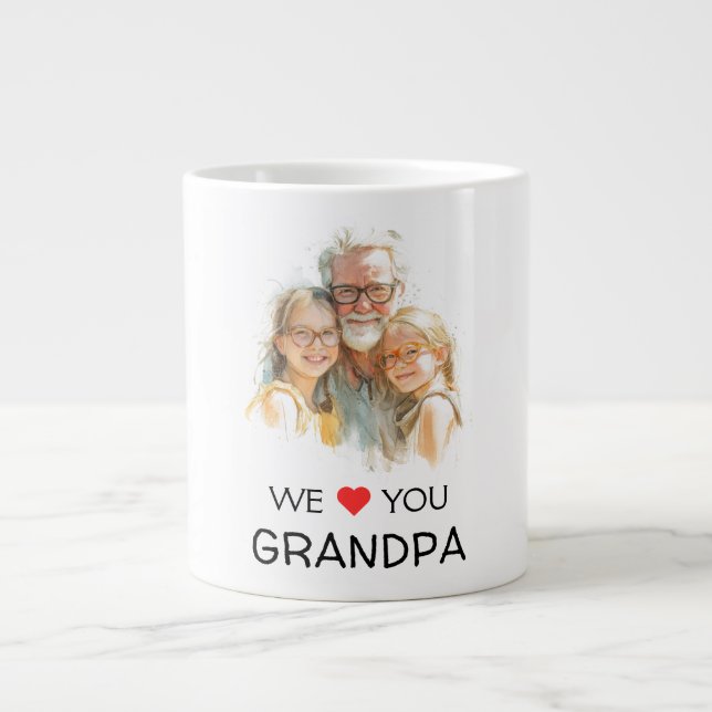 We Love You Grandpa Mug | Personalized Photo (Front)