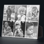 We love You Grandpa Names Photo Collage Plaque<br><div class="desc">Grandpa We love you Photo Collage.  6 photos.  Customize. Black and White filter applied to photos. Gray Background.</div>