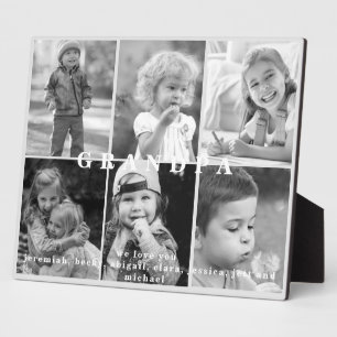 We love You Grandpa Names Photo Collage Plaque