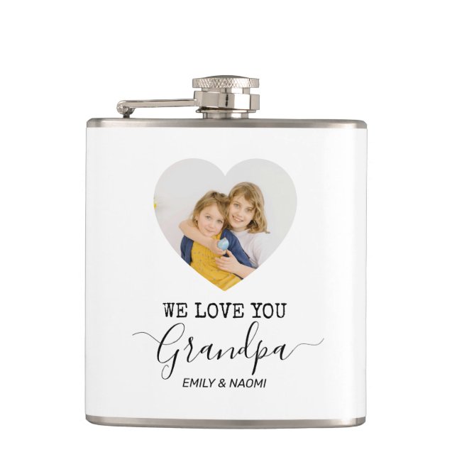 We Love You Grandpa | Personalized Flask (Front)