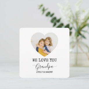 We Love You Grandpa Personalized Photo Card
