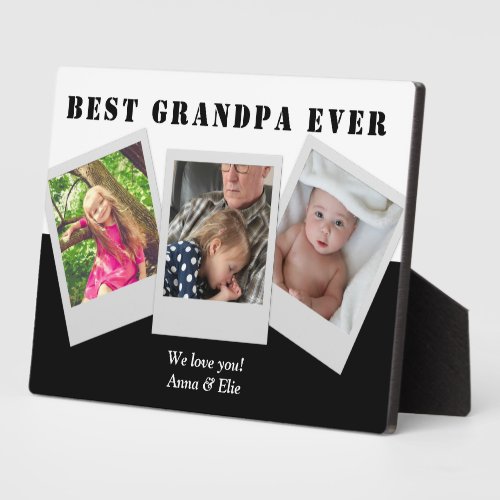 We Love You Grandpa Personalized Photo Collage Plaque