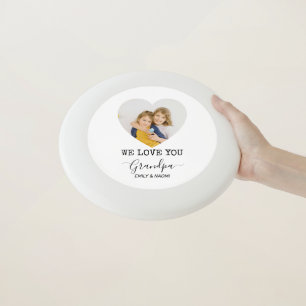 We Love You Grandpa Personalized Photo Frisbee